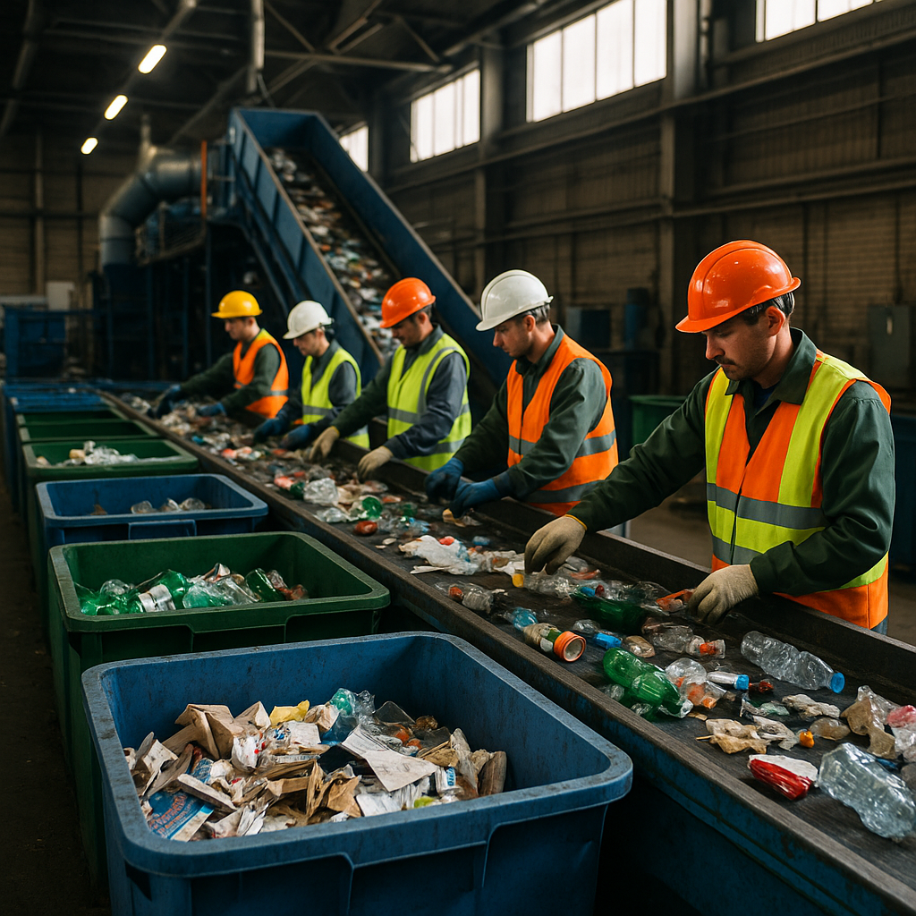 AI-powered optical sorting system in operation